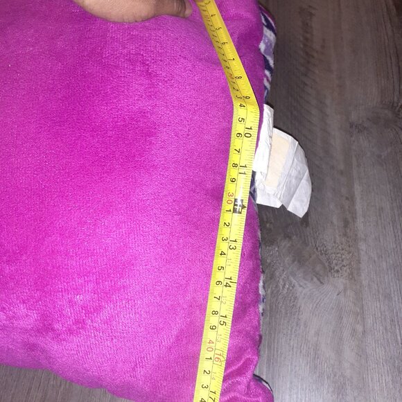 Purple/White Aztec Design Body Pillow & Purple Plush Poodle Bed Rest Pillow - Picture 12 of 13